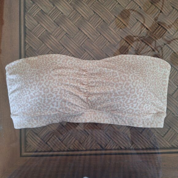 Maidenform Bandeau Bra Style 40974 size 38 Strapless Tube Bra Beige Animal Print - Picture 12 of 12